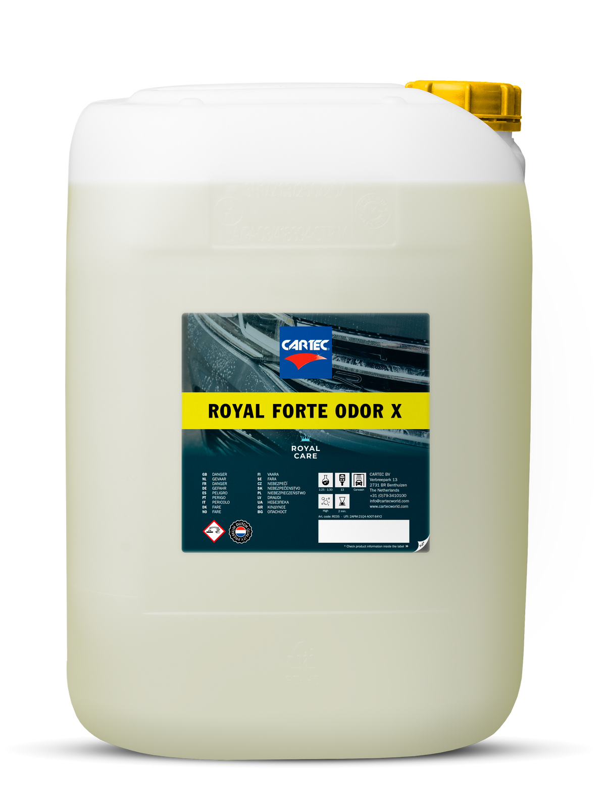 Cartec Royal Forte Odor X – Alkaliskt Förtvättsmedel med Odörkontroll